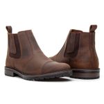 BOTINA MASCULINA COURO CHELSEA CAFÉ