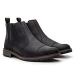 BOTINA MASCULINA COURO CHELSEA PRETO