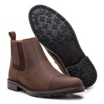 BOTINA MASCULINA COURO CHELSEA CAFÉ