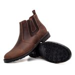 BOTA CHELSEA BOTINA MASCULINA EM COURO LEGÍTIMO CAFÉ