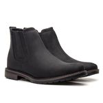 BOTINA MASCULINA COURO LEGÍTIMO PRETO
