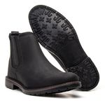 BOTINA MASCULINA COURO LEGÍTIMO PRETO