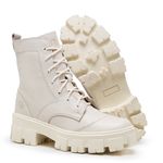 BOTINHA TRATORADA VALENTINA OFF WHITE