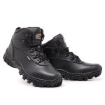 BOTA MASCULINA COM C.A 48.067 COURO LEGÍTIMO PRETO