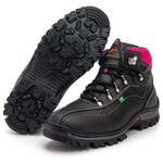 COTURNO ADVENTURE FEMININO PRETO COM ROSA