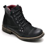 COTURNO MASCULINO COURO LEGÍTIMO PRETO