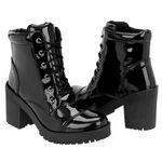 COTURNO FEMININO VERNIZ PRETO