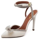 SCARPIN SALTO ALTO COM STRASS NAPA OFF WHITE