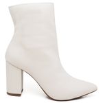 BOTA CANO CURTO SALTO GROSSO MÉDIO NAPA OFF WHITE