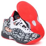 TÊNIS BASQUETE INFINITY - CINZA BRANCO E LARANJA