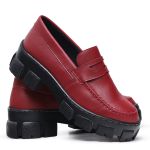 MOCASSIM FEMININO TRATORADO OXFORD VERMELHO