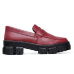 MOCASSIM FEMININO TRATORADO OXFORD VERMELHO
