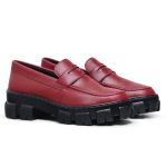 MOCASSIM FEMININO TRATORADO OXFORD VERMELHO