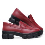 MOCASSIM FEMININO TRATORADO OXFORD VERMELHO
