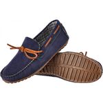 MOCASSIM INFANTIL CAMURÇA MARINHO-CARAMELO