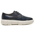 SAPATO CASUAL COURO MASCULINO AZUL MARINHO