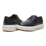 SAPATO CASUAL COURO MASCULINO AZUL MARINHO