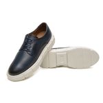 SAPATO CASUAL COURO MASCULINO AZUL MARINHO