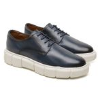 SAPATO CASUAL COURO MASCULINO AZUL MARINHO