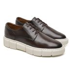 SAPATO CASUAL COURO MASCULINO CAFÉ