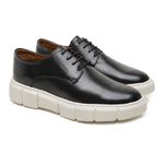 SAPATO CASUAL COURO MASCULINO PRETO