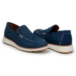 SAPATO CASUAL MASCULINO COURO AZUL MARINHO