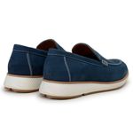 SAPATO CASUAL MASCULINO COURO AZUL MARINHO