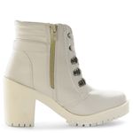 BOTA TRATORADA CANO CURTO FEMININA OFF WHITE