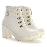 BOTA TRATORADA CANO CURTO FEMININA OFF WHITE