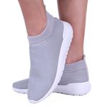 TÊNIS MEIA FEMININO CINZA