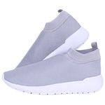 TÊNIS MEIA FEMININO CINZA