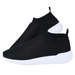 TÊNIS MEIA FEMININO PRETO E BRANCO