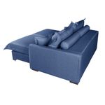 Sofá Living Retrátil Bali em Linho Azul