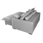 Sofá Living Retrátil Bali em Linho Cinza