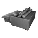 Sofá Living Retrátil Bali em Linho Grafite