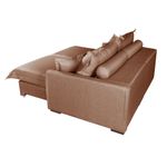 Sofá Living Retrátil Bali em Linho Marrom