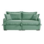 Sofá Living Retrátil Bali em Linho Verde