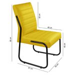 Mesa Com 4 Cadeiras Amarela Opcionais - Jade