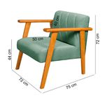 Poltrona Para Sala, Escritório ou Recepção em Linho Verde