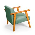 Poltrona Para Sala, Escritório ou Recepção em Linho Verde