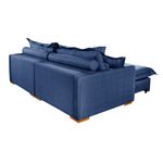 Sofá Cama Retrátil e Reclinável Living Bali em Linho Azul 2,18m