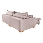 Sofá Cama Retrátil e Reclinável Living Bali em Linho Bege 2,18m