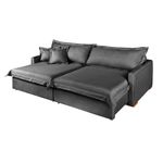 Sofá Cama Retrátil e Reclinável Living Bali em Linho Grafite 2,18m