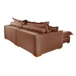 Sofá Cama Retrátil e Reclinável Living Bali em Linho Marrom 2,18m