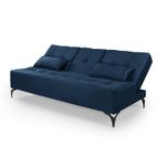 Sofá Cama Solteiro Reclinável em Suede Azul Marinho - Colorado