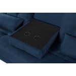 Sofá Cama Solteiro Reclinável em Suede Azul Marinho - Colorado