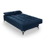 Sofá Cama Solteiro Reclinável em Suede Azul Marinho - Colorado