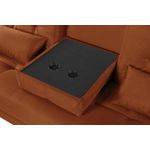 Sofá Cama Solteiro Reclinável em Suede Terracota - Colorado