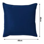 Almofada Decorativa Completa Capa e Refil 45cm Azul Marinho