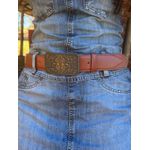 Cinto Quarto de Milha - Fivela Country Ouro Velho